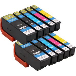 Set 10x ABC huismerk cartridge geschikt voor Epson 33XL voor Expression Premium XP-530 XP-540 XP-630 XP-635 XP-640 XP-645 XP-830 XP-900