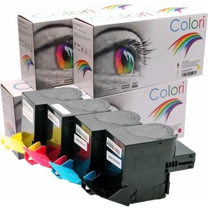 Set 4x Colori huismerk toner geschikt voor Lexmark CX410de CX410dte CX410e CX410 Series CX510de CX510dhe CX510dthe CX510 802 802K 802C 802M 802Y 802H 802HK 802HC 802HM 802HY