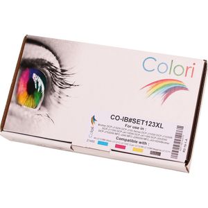 Set 4x Colori huismerk inkt cartridge geschikt voor Brother LC-121 LC-123XL voor DCP-J132W DCP-J152W DCP-J152WR DCP-J172W DCP-J4110DW DCP-J4110W DCP-J552DW DCP-J752DW MFC-J245 MFC-J285DW MFC-J4310DW