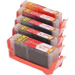 Colori huismerk Set 5x inkt cartridge geschikt voor Canon 550XL 551XL Pixma IP7220 IP7240 IP7250 IP8750 IX6850 MG5450 MG5550 MG5650 MG5655 MG6350 MG6450