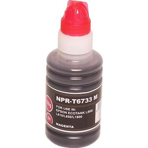 ABC huismerk navulflesje voor Epson T6733 magenta geschikt voor Ecotank EcoTank L800 L801 L805 L810 L850 L1800