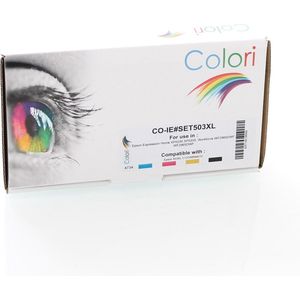 Colori huismerk set 4x inkt cartridge geschikt voor Epson 503XL Expression Home XP5200 XP5205 Workforce WF2960DWF WF2965DWF