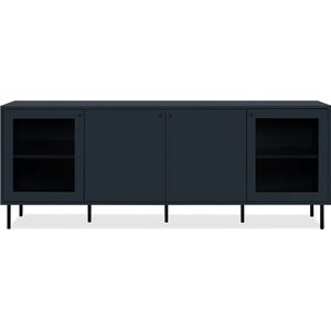 Finori - BOGOTA - Buffetkast - Marineblauw - 4 Deuren - Glazen Details