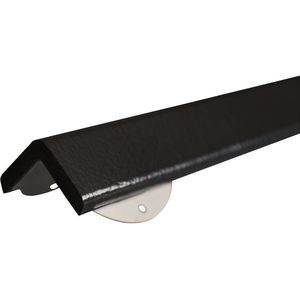 SHG Knuffi® hoekbescherming met montagerail, type H+, stuk van 1 m, zwart