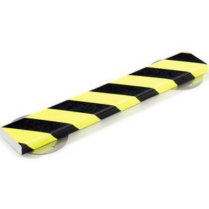 SHG Knuffi® oppervlakbescherming met montagerail, type S, stuk van 500 mm, zwart/fluorescerend