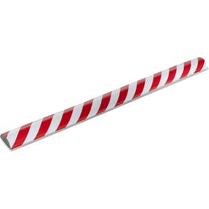 Oppervlaktebescherming type C, 1 m/stuk, rood/wit reflecterend