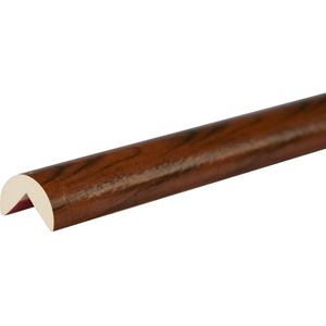SHG Knuffi®-hoekbescherming, type A, stuk van 1 m, gecoat hout cherry