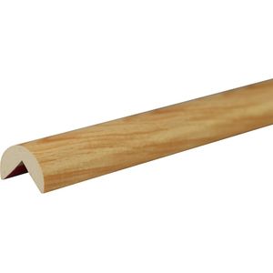 SHG Knuffi®-hoekbescherming, type A, stuk van 1 m, gecoat hout naturel