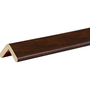 SHG Knuffi®-hoekbescherming, type H, stuk van 1 m, gecoat hout cherry