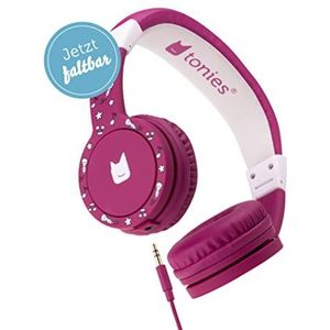 tonies -Louscher – verstelbare en opvouwbare kinderhoofdtelefoon met volumebegrenzing, over-ear hoofdtelefoon met kabel en gevoerde hoofdbanden, bessen