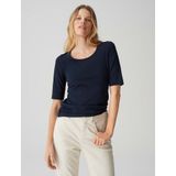 T-shirt - Effen - Jersey - Ronde Hals - Halve Mouw - Slanke Pasvorm