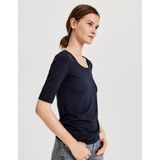 T-shirt - Effen - Jersey - Ronde Hals - Halve Mouw - Slanke Pasvorm