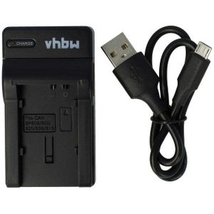 Camera acculader compatibel met Canon BP-807, BP-808, BP-809, BP-819, BP-820, BP-827 en BP-828 accu's
