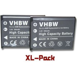 2 x vhbw batterijset 500 mAh compatibel met camera Kodak Pixpro Friendly Zoom FZ51, FZ52, FZ53 vervanging voor Kodak LB-012.