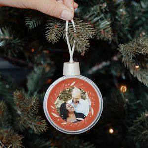 4 stuks kerstballen met foto