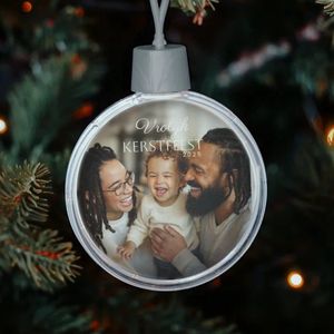 Transparante vulbare kerstbal van glas 8 cm goud | It's all about Christmas