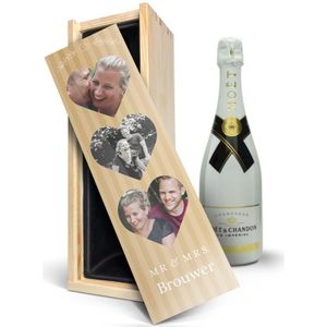 Champagne in bedrukte kist - Moët & Chandon Ice Imperial (750ml)