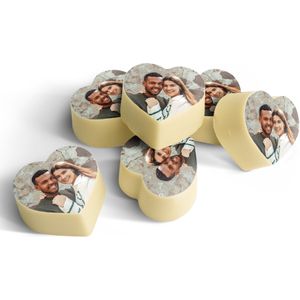 Chocolade pralines - Hartjes met foto - Praliné - 12 stuks