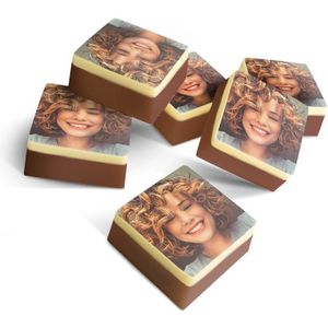 Chocolade pralines met foto