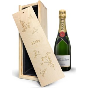 Champagne in gegraveerde kist - Moët & Chandon (750ml)