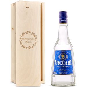 Likeur in gegraveerde kist - Sambuca Vaccari