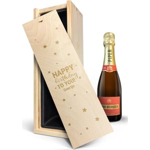 Champagne in gegraveerde kist - Piper Heidsieck Brut (375ml)