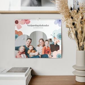Verjaardagskalender maken - Liggend