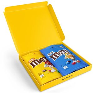 M&M's giftbox - 2 heerlijke chocoladerepen - Smaken M&M’s Crispy en M&M’s Pinda - In een unieke giftbox