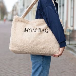 Teddy Tas Dames - ""Mom Bag"" Fluffy Shopper Bag - Beige Mom Bag
