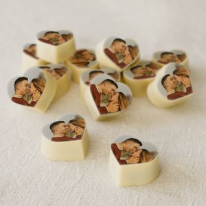Chocolade pralines - Hartjes met foto - Praliné - 36 stuks