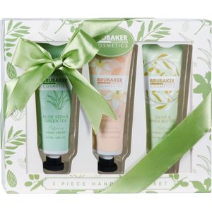 BRUBAKER Cosmetics Handcrèmeset - 3-Pack Vochtinbren gen de Handcrème voor Droge, Ruwe, Gebarsten Handen - Vochtinbren gen de Crème Met Ureum en Sheaboter - Verzorgen de Crème
