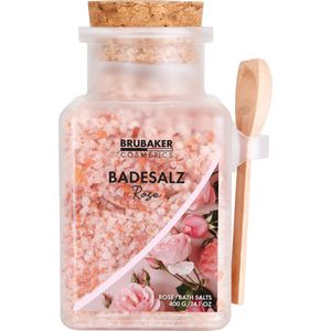 BRUBAKER Badzout 400 g - Rozengeur - Badtoevoeging met natuurlijke extracten - Wellnessbaden voor ontspanning en lichaamsverzorging - Moederdag cadeautje
