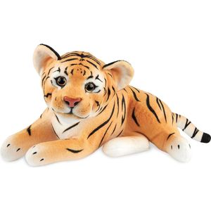 BRUBAKER XXL gigantische pluche dier wit 150 cm – liggende pluche dier – koning van de jungle
