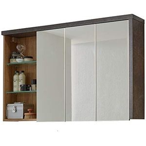 Trendteam Spiegelkast met 3 open vakken, 123 x 71 x 18 cm