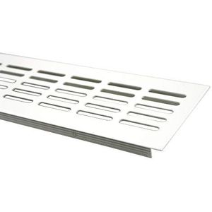 Aluminium Lüftungsgitter 80mm x 500mm Stegblech Lüftung Heizungsdeckel Weiß ral 9010