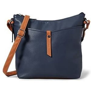 TOM TAILOR Novara schoudertas voor dames, crossbody bag, middelgroot, Donkerblauw, 28x8,5x25