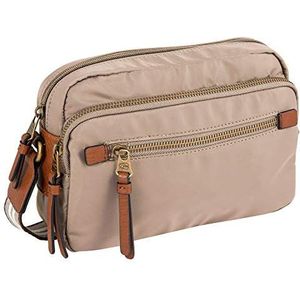 camel active Bari 000102 Schoudertas voor dames, beige, 23 x 5,5 x 14,5, Beige, 000102