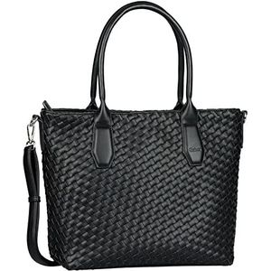 Gabor bags Emilia Shopper schoudertas voor dames, ritssluiting, middelgroot, zwart, 37 x 14 x 27 (LxBxH)
