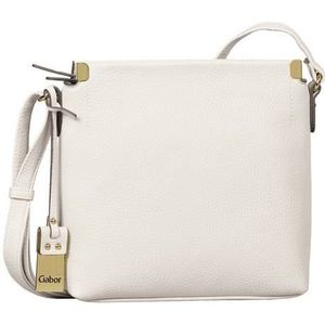 Gabor Bags Gela schoudertas voor dames met ritssluiting, middelgroot, Wit, 001733