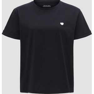 Opus Top Serz - Zwart - Casual Dames Top met Korte Mouw