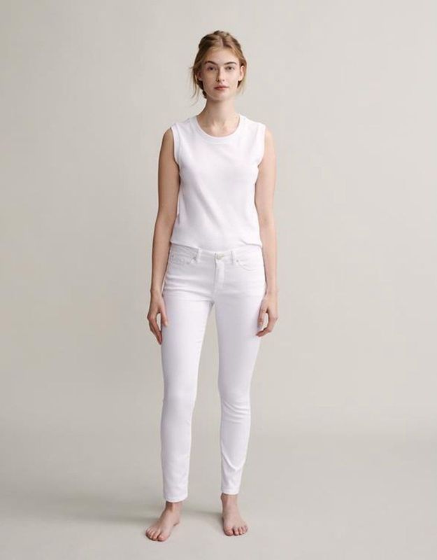 OPUS - Elma - Jeans - Wit - Slimfit - 5-pocket-style