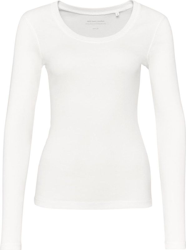 Opus - Top Lange Mouw - Ecru - Katoen