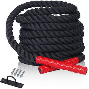 CCLIFE Battle Ropes fitness oefening Battle Rope krachttraining touw Poly Dacron Battle Rope Undulation - Battle Rope Anker meegeleverd 9/12/15M, Size:DSLTS001A012M000