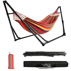 CCLIFE hangmat met frame opvouwbaar voor buiten draagtas draagbare Indoor tuin Camping