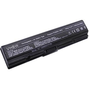 vhbw Li-Ion batterij 4400 mAh 10,8 V voor notebook, Toshiba Satellite Pro A200, A200-serie, A210, A210-serie, A300 als PABAS097.