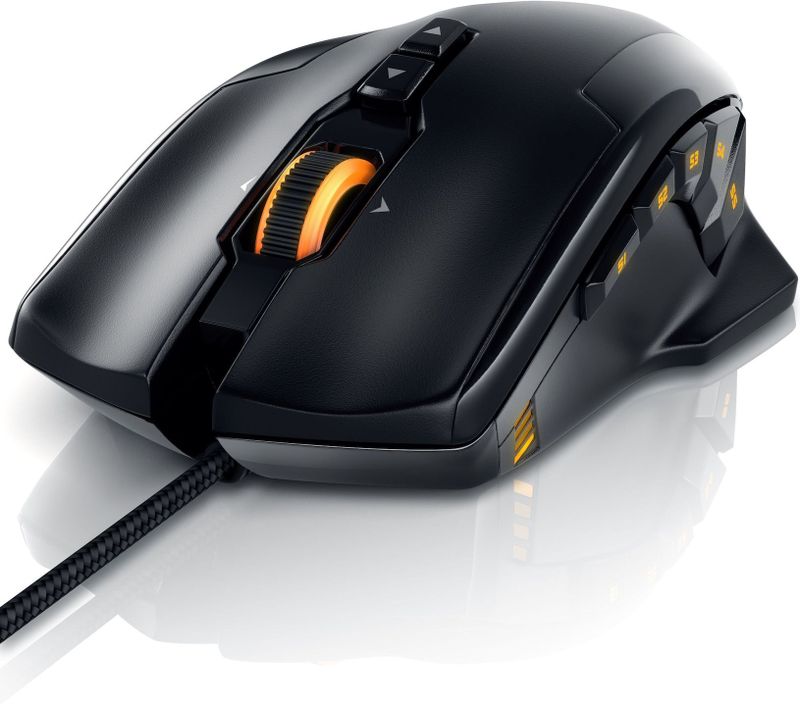 Titanwolf Gaming-Maus (kabelgebunden, 1000 dpi, USB Gaming Laser Mouse mit 10800dpi, RGB LEDs, Gewichts-Justierung)