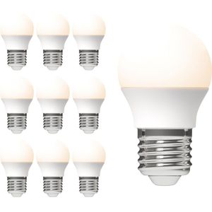 Voordeelverpakking LED Lampen met grote E27 fitting - 10 stuks - ⌀ 45 mm - Warm wit licht