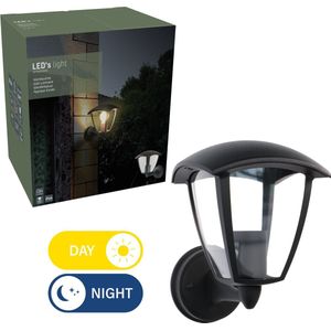 Senso LED Wandlamp voordeur met lichtsensor - Automatisch aan en uit - Zwart