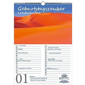 Seelenzauber Verjaardagsplanner Verjaardagskalender Landschap Magie DIN A3 Kalender Landschappen En Verre Landen