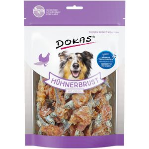 220g Kauwsnack Kippenborst met Vis Dokas Hondensnacks